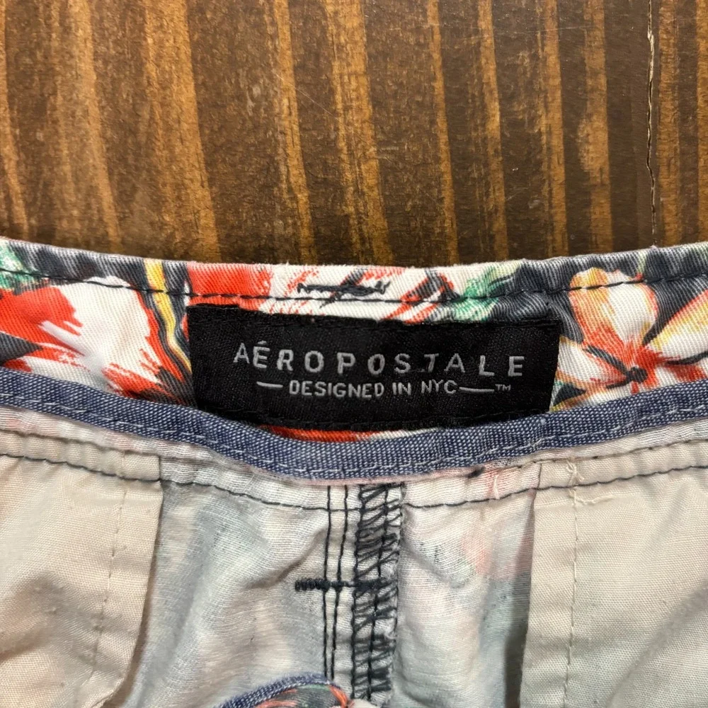 AEROPOSTALE Mens Shorts‎ 29 Tropical Floral Cotton Chino Casual Summer